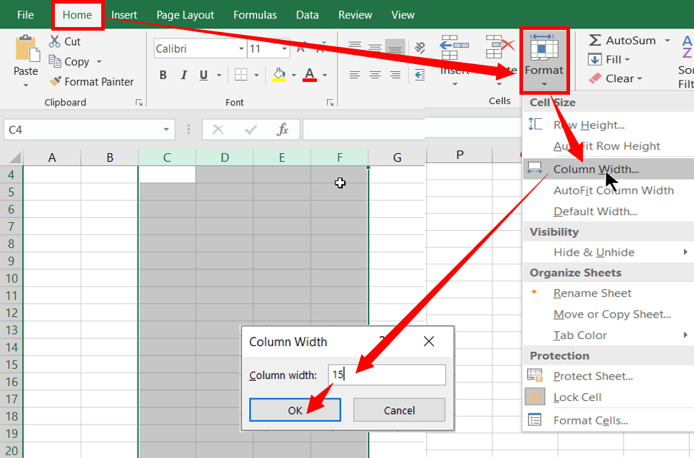 autofit cell width in excel 2016 for mac